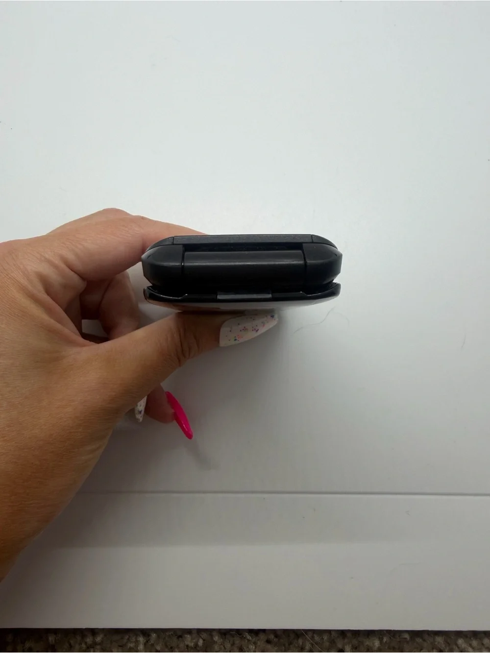 Samsung Black Flip Phone with Tactile Keypad